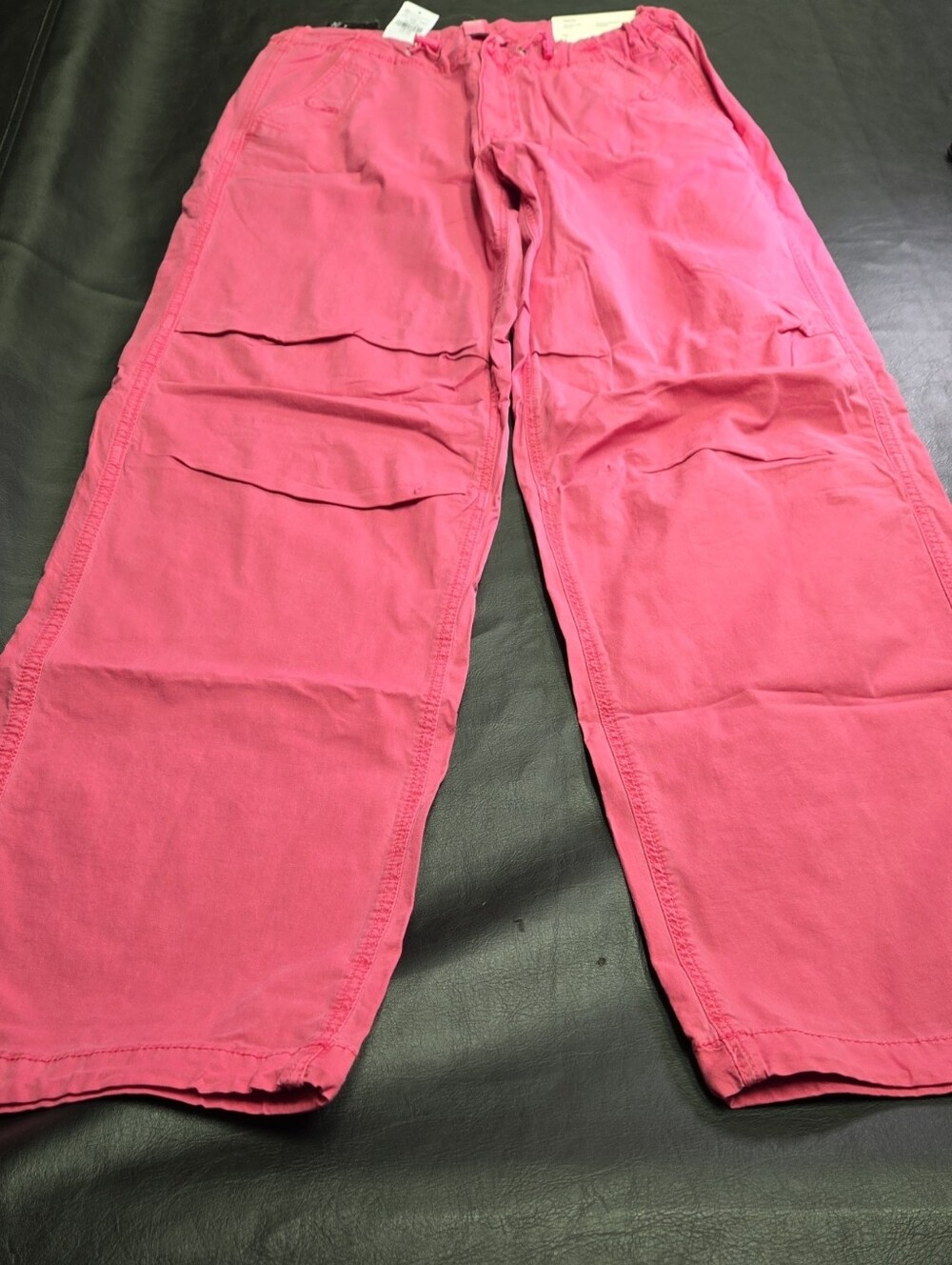 American Eagle Outfitters Pink Wide-Leg Cargo Pants